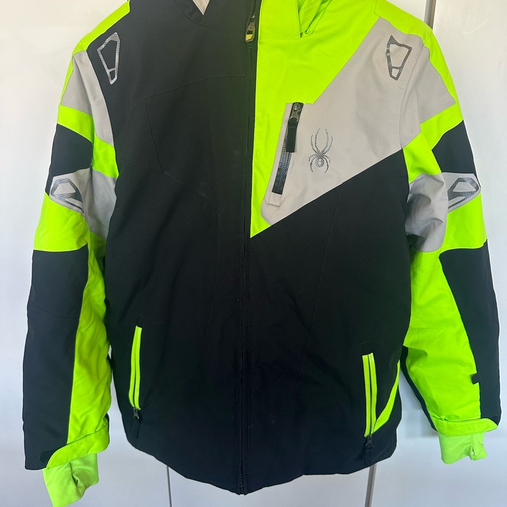 Spyder Black and Neon Green Jacket